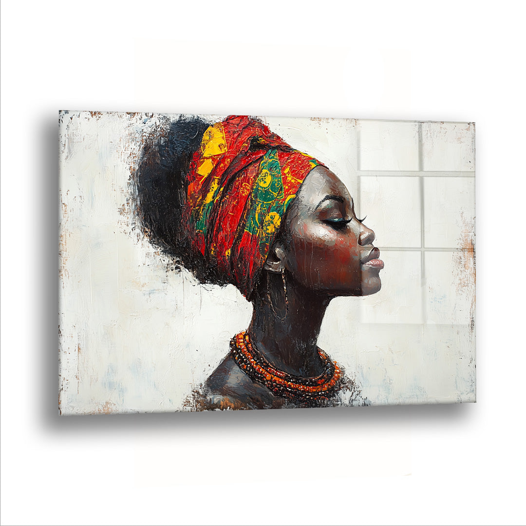 Afrikalı - Cam Tablo