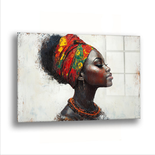 Afrikalı - Cam Tablo
